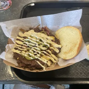 Double bacon jalapeño burger!!!