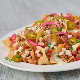 a plate of nachos