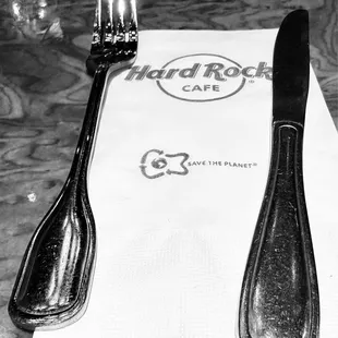 a fork and spoon on a napkin