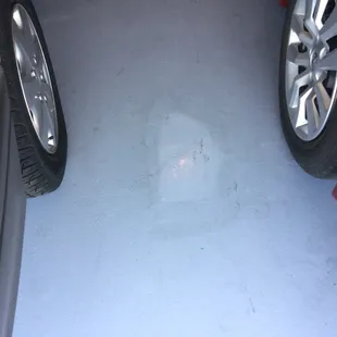 Mismatched colors on garage floor