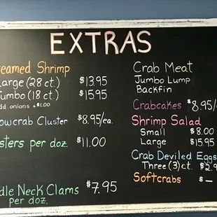 Extras they offer.