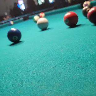 a pool table