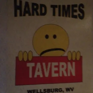 a sign with a sad face