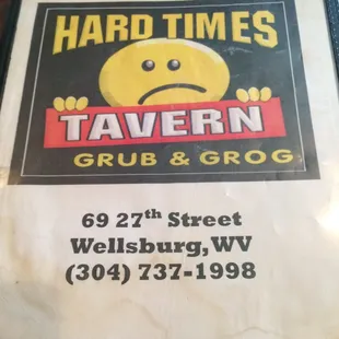 a sign for tavern grub and grog