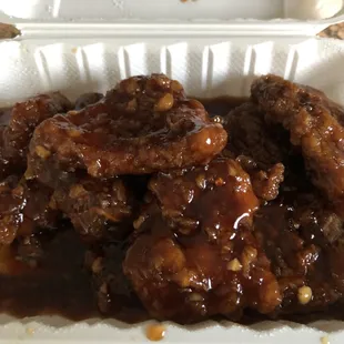 Pork chop with garlic sauce