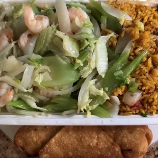 Shrimp chow mein combination special