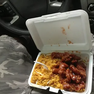 BBQ Chicken Tenders with Fried Rice