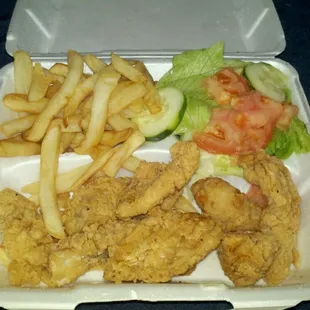 Half eaten Fried Fish Box