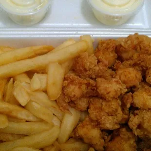 30 shrimp and French fries!