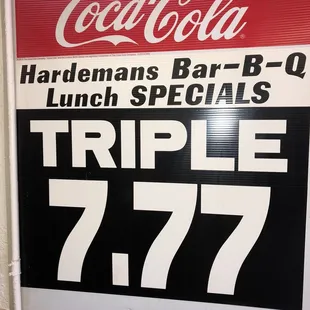 Great $7.77 lunch specials
