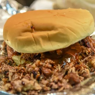 Chopped beef sandwich