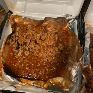 the inside of a takeout box