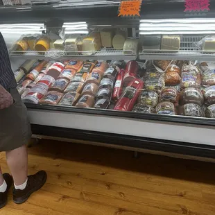 Variety of deli meats and cheeses