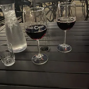 The house Cabernet Sauvignon was smooth