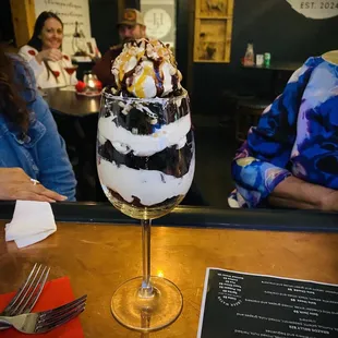 Our sweet spot offering a chocolate trifle