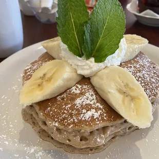 Oatmeal banana pancakes.