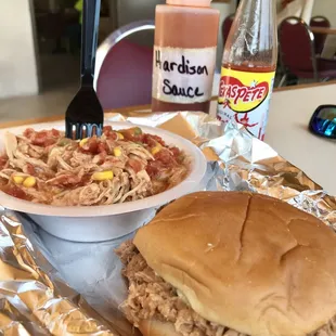 Stew &amp; a Sando for the $7 special today!