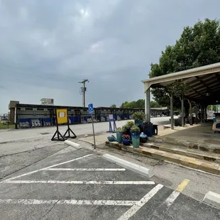 Bins with variety of landscape rocks