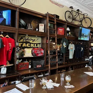 a bicycle on the wall