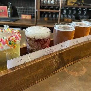 Take off with a flight.