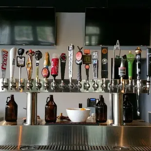 Our new tap system, includes a great selection of CRAFT BEERS, please check our newest space.