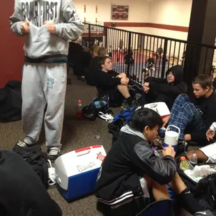 Be prepared to sit on the floor. Or bring your own chairs.