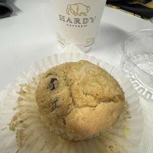 Brown sugar rosemary latte and a gluten free and vegan cranberry orange muffin