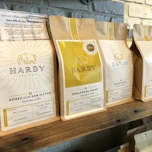 Coffee to go; monthly subscriptions available