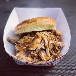 a pulled pork sandwich