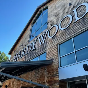 the front of the building