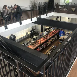 Butcher counter from upstairs wine tasting