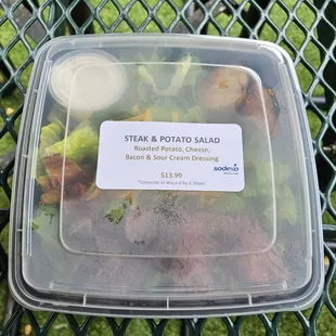 Showcase Menu, Steak &amp; Potato Salad.