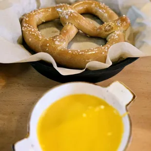 Pretzel and cheese