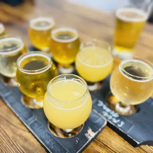 a flight of beers