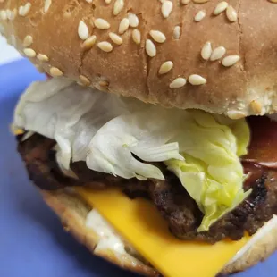 Cheeseburger
 (The Harlequin Cheeseburger is made with an Angus beef patty.)