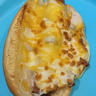 Look for this one to be a Daily Special, it's called the Harley's sausage gravy Dog, yummy