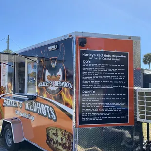 Harley's Red hots, 100% pure beef hotdogs, daily Specials