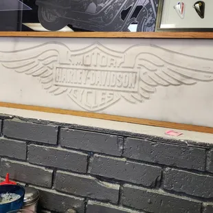 On the ledge by our table for two