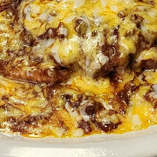 The chili cheeseburger for the hubby