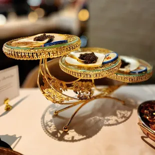 The presentation of the caviar service