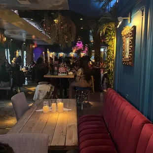 Inside.... Seat is extremely low where it&apos;s difficult to eat at the table