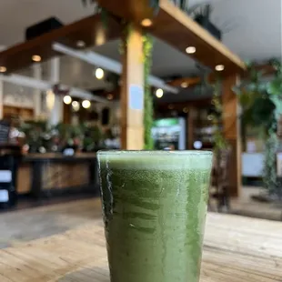 The Rita, which includes celery, cucumber, spinach, kale, parsley, mint, &amp; lime.