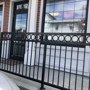 the entrance to the store