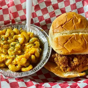 BBQ and mac and cheese