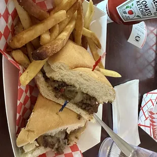 Cheesesteak &amp; fries