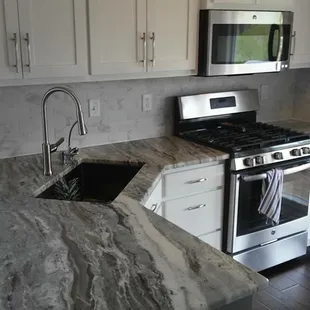 Kitchen backsplash options.