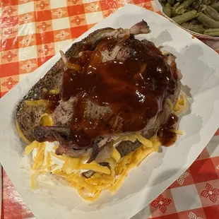 Pulled pork baked potato