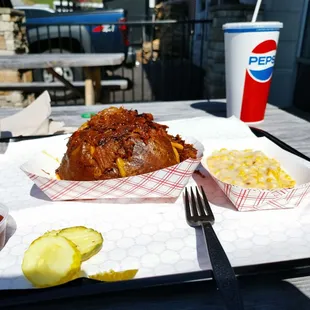 Brisket potato with cream corn. !