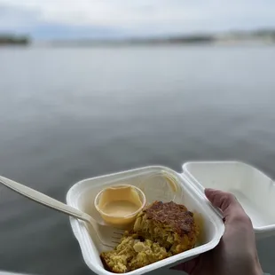 Mock crab cake with aioli