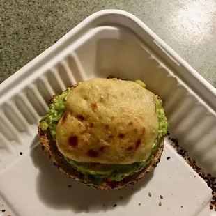 The everything bagel avocado, cheese and tomato melt was AMAZING!